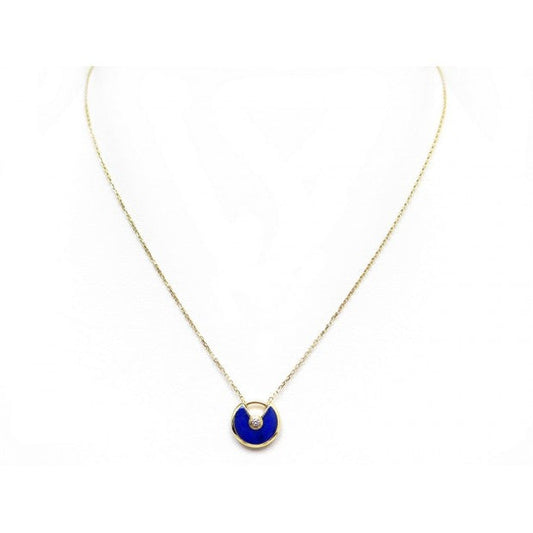 [Amore]AMULETTE ROSE GOLD AGATE NECKLACE