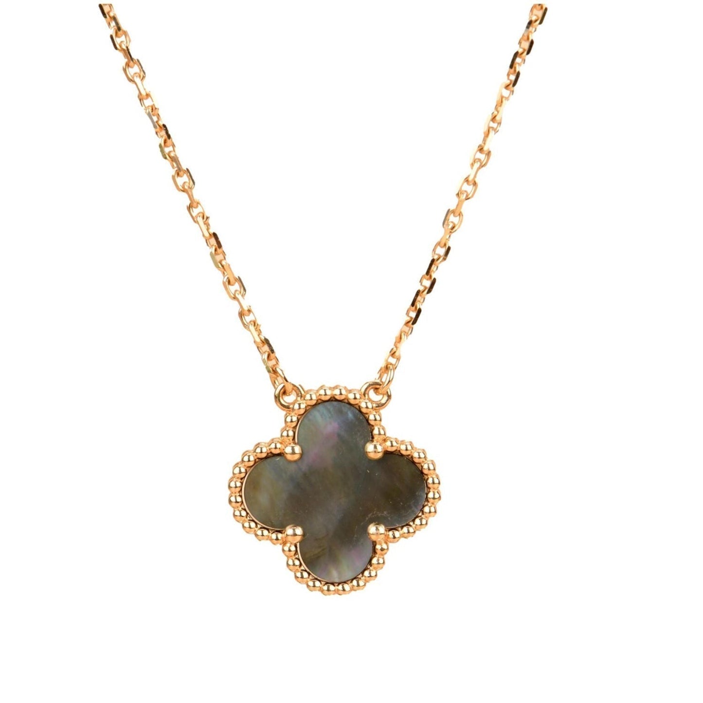 [Amore]CLOVER 15MM  GRAY MOTHER OF PEARL NECKLACE