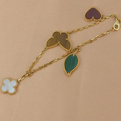 [Amore]LUCKY SPRING 5 MOTIF GOLD BRACELET