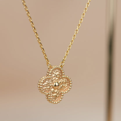 [Amore]CLOVER 15MM  BRONZING NECKLACE