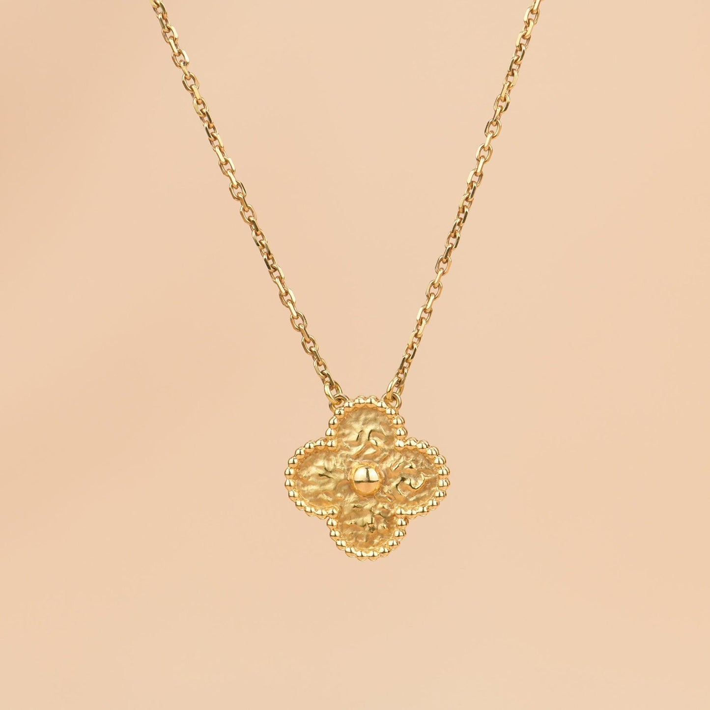 [Amore]CLOVER 15MM  BRONZING NECKLACE