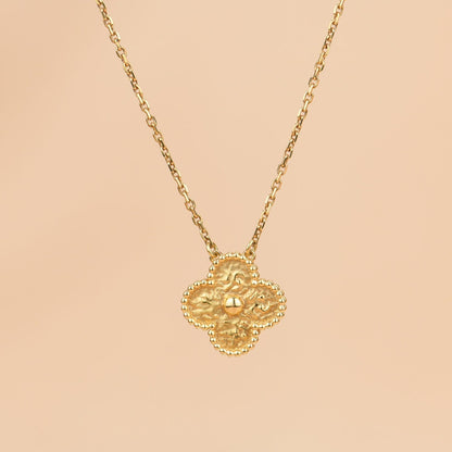 [Amore]CLOVER 15MM  BRONZING NECKLACE