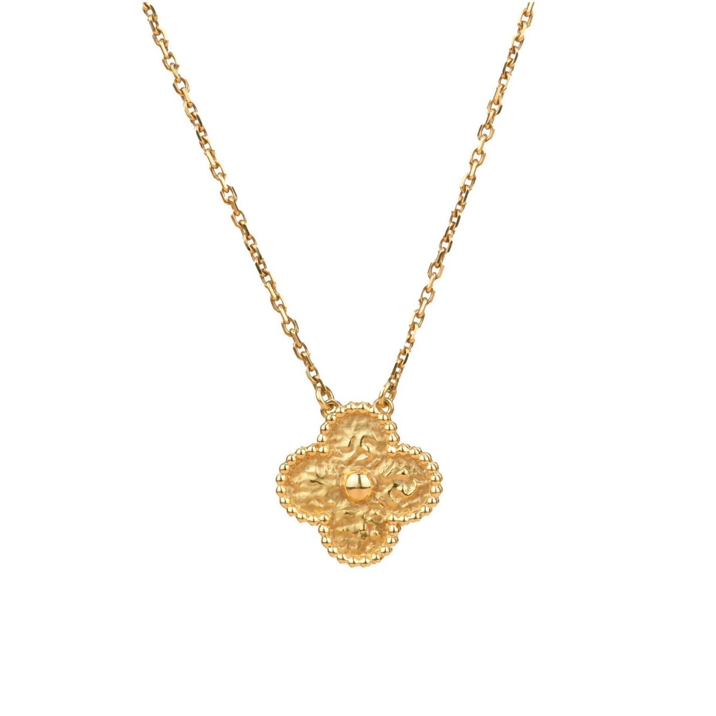 [Amore]CLOVER 15MM  BRONZING NECKLACE