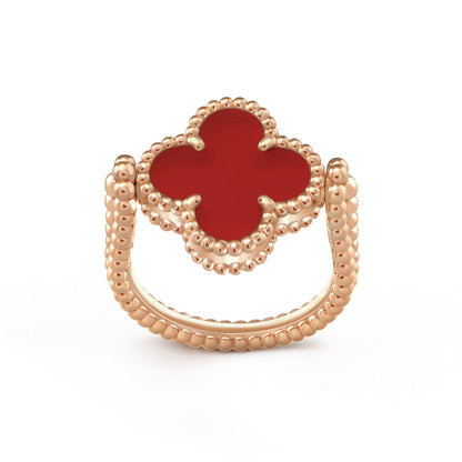 [Amore]CLOVER RIVERSIBLE PINK GOLD RING