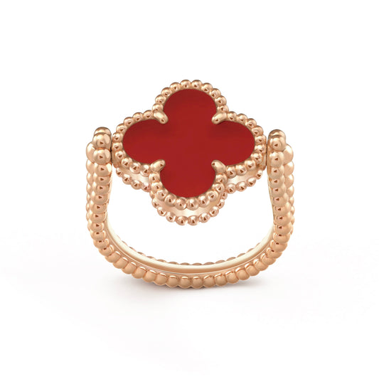 [Amore]CLOVER RIVERSIBLE PINK GOLD RING