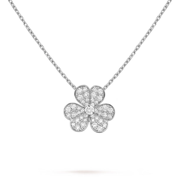 [Amore]CLOVER DIAMOND NECKLACE SILVER