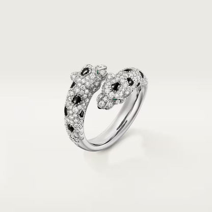 [Amore]PANTHERE DOUBLE HEADED FULL DIAMOND  RING