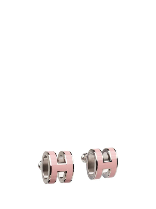 [Amore]MINI POP H SILVER EARRINGS PINK