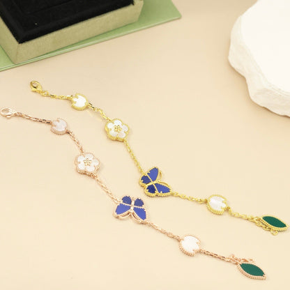 [Amore]LUCKY SPRING BUTTERFLY 5 MOTIF BRACELET