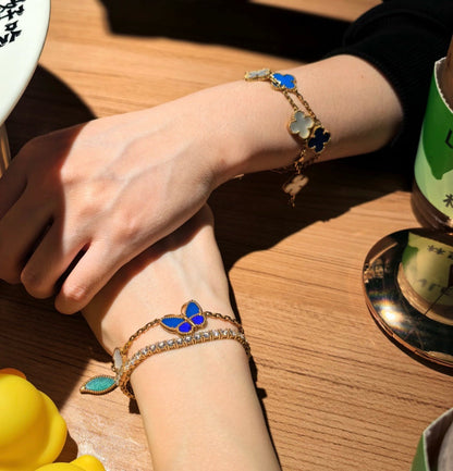 [Amore]LUCKY SPRING BUTTERFLY 5 MOTIF BRACELET