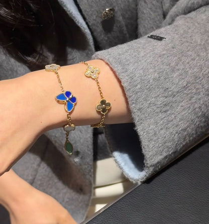[Amore]LUCKY SPRING BUTTERFLY 5 MOTIF BRACELET