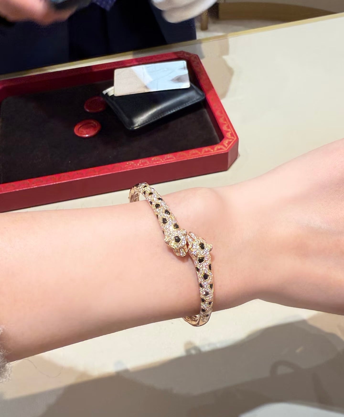 [Amore]Cheetah Collection Large Diamond Bracelet
