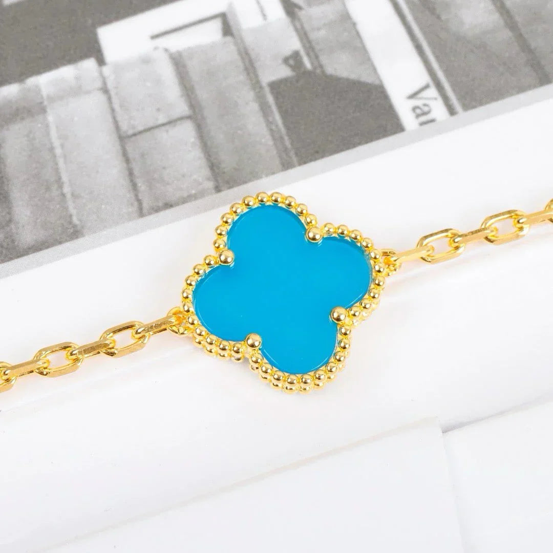 [Amore] CLOVER 5 MOTIF TURQUOISE BRACELET COLLECTION