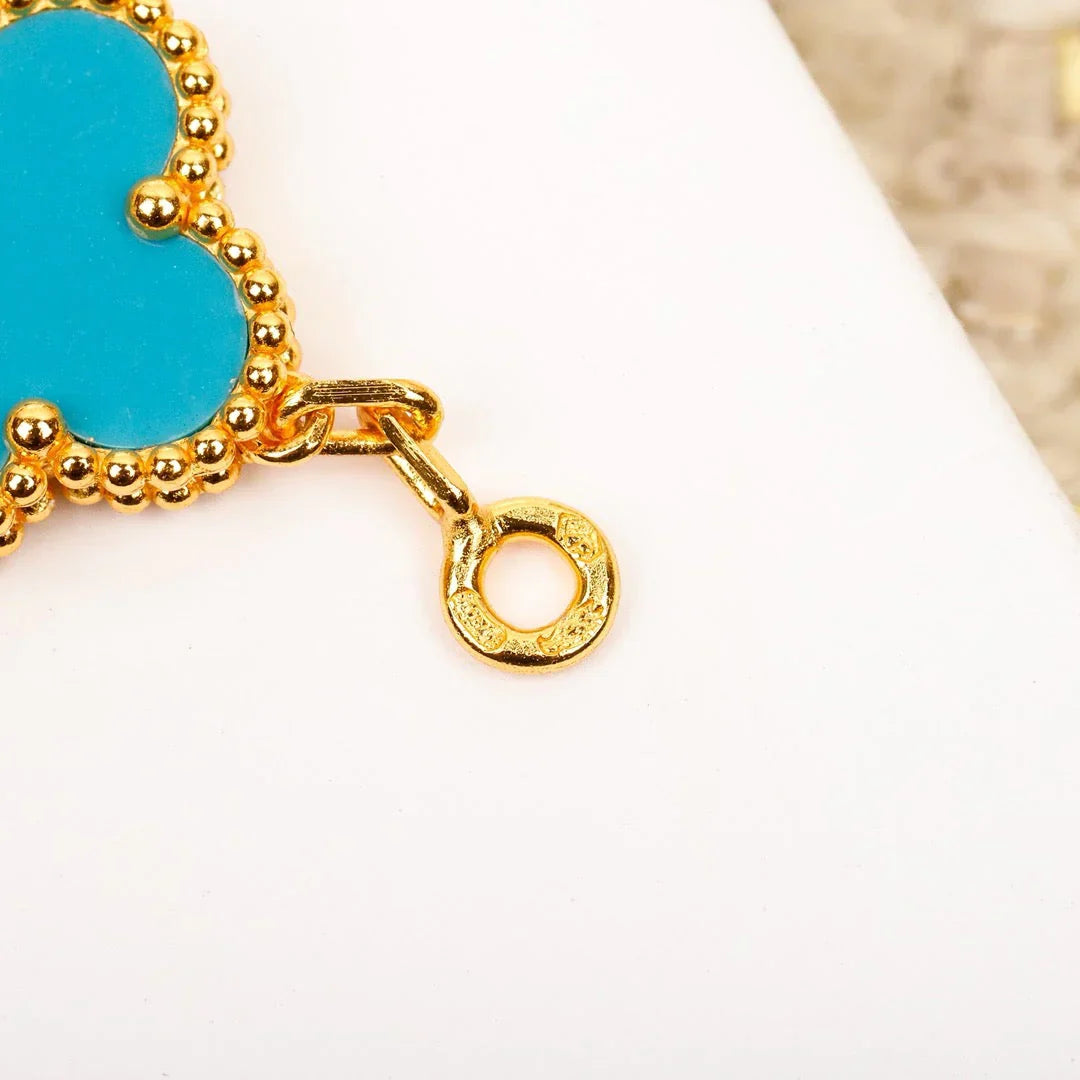 [Amore] CLOVER 5 MOTIF TURQUOISE BRACELET COLLECTION