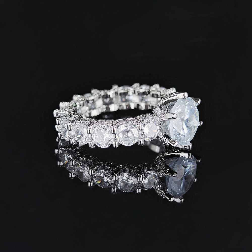 [Amore]Exquisite Multicolored Radiant Zircon Everyday Ring