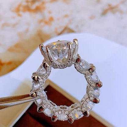 [Amore]Exquisite Multicolored Radiant Zircon Everyday Ring