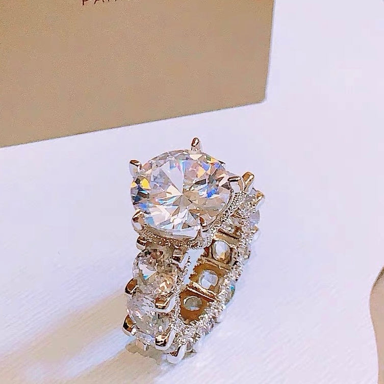 [Amore]Exquisite Multicolored Radiant Zircon Everyday Ring