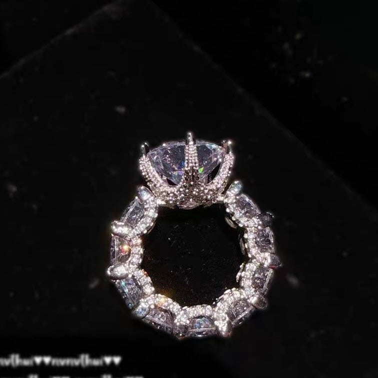 [Amore]Exquisite Multicolored Radiant Zircon Everyday Ring
