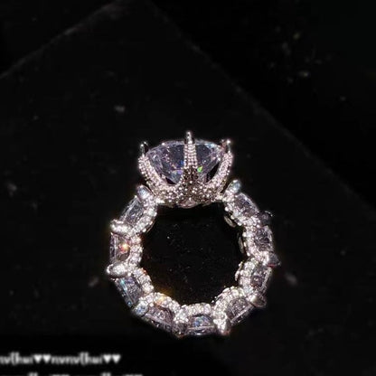 [Amore]Exquisite Multicolored Radiant Zircon Everyday Ring