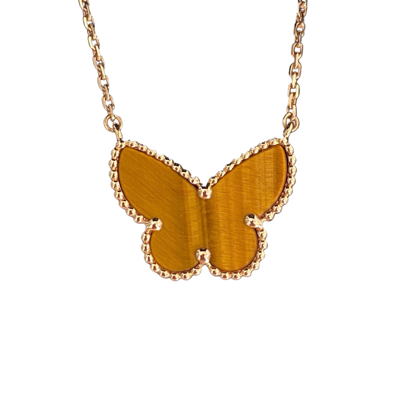 [Amore] TIGER__ EYE BUTTERFLY NECKLACE