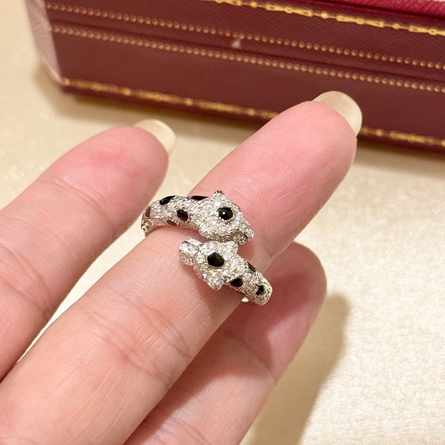 [Amore]PANTHERE 5MM ALL DIAMOND RING