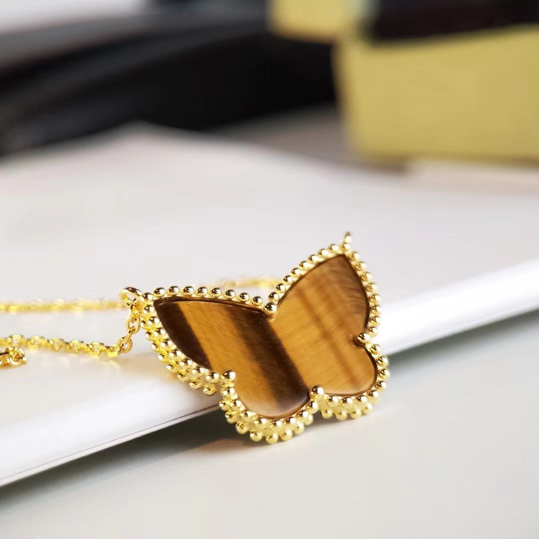 [Amore] TIGER__ EYE BUTTERFLY NECKLACE
