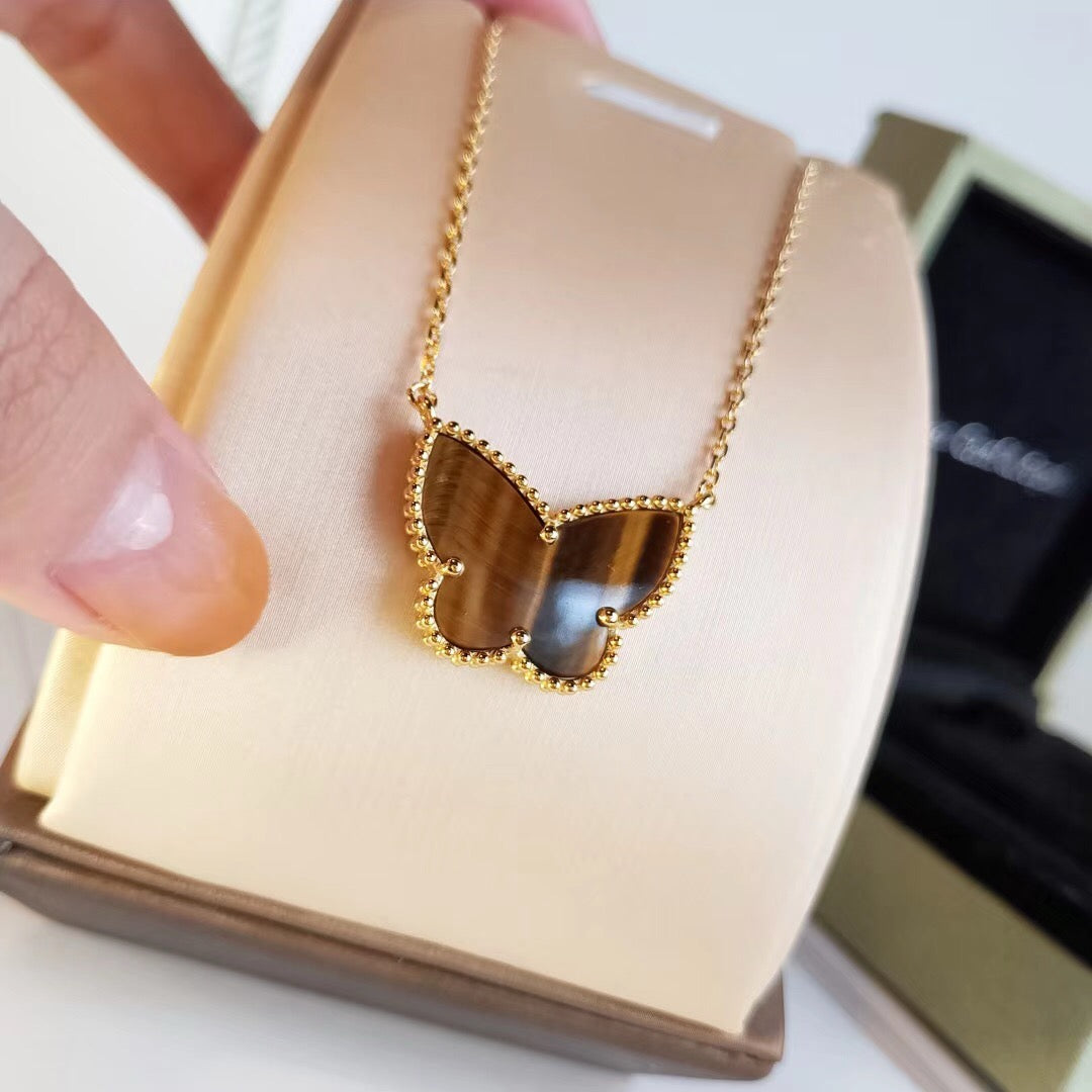 [Amore] TIGER__ EYE BUTTERFLY NECKLACE