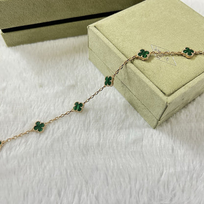 [Amore]CLOVER 6 MOTIF MALACHITE BRACELET