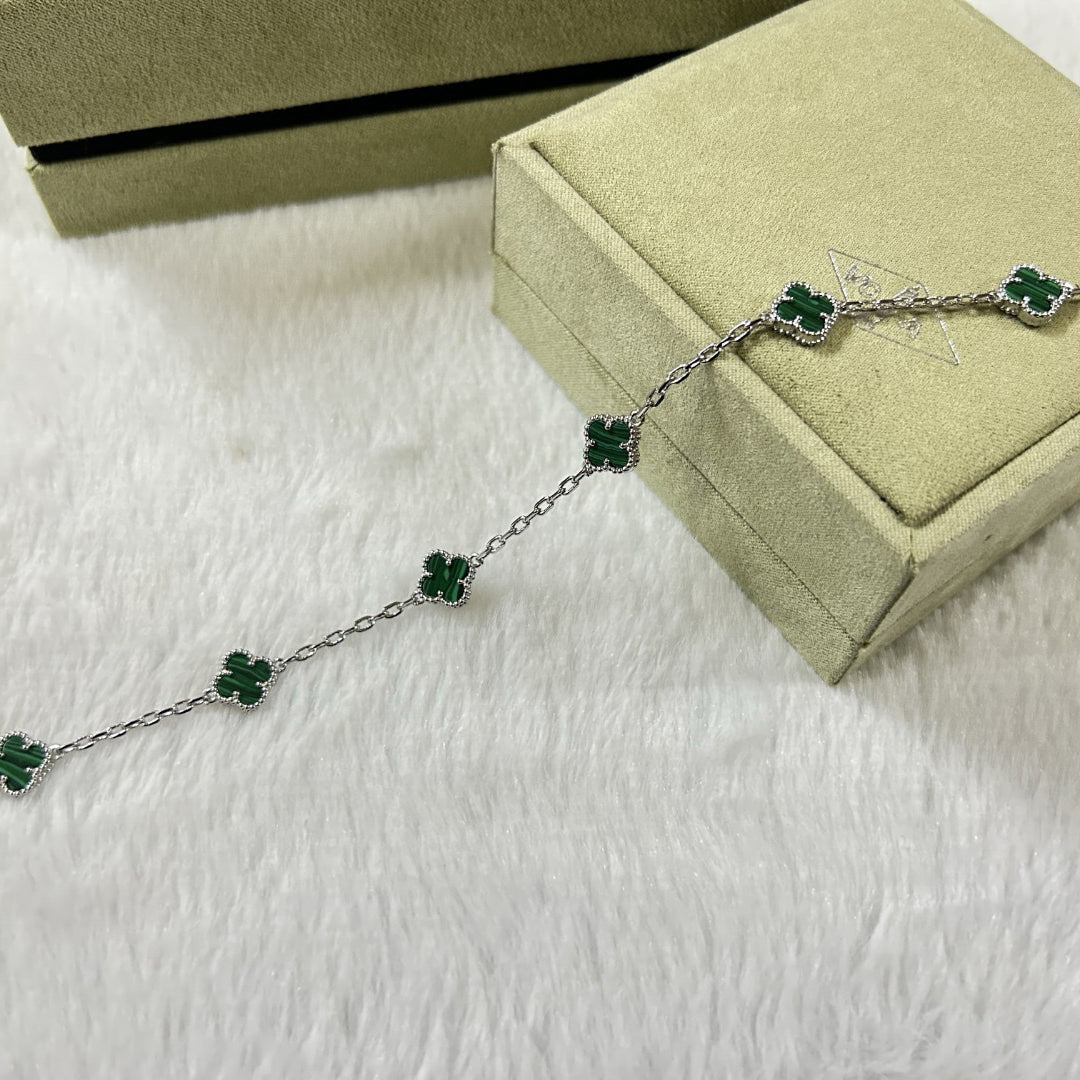[Amore]CLOVER 6 MOTIF MALACHITE BRACELET