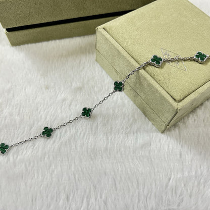 [Amore]CLOVER 6 MOTIF MALACHITE BRACELET
