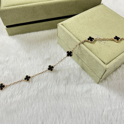 [Amore]CLOVER 6 MOTIF  ONYXS BRACELET