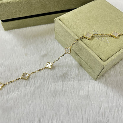 [Amore]CLOVER 6 MOTIF WHITE MOP BRACELET