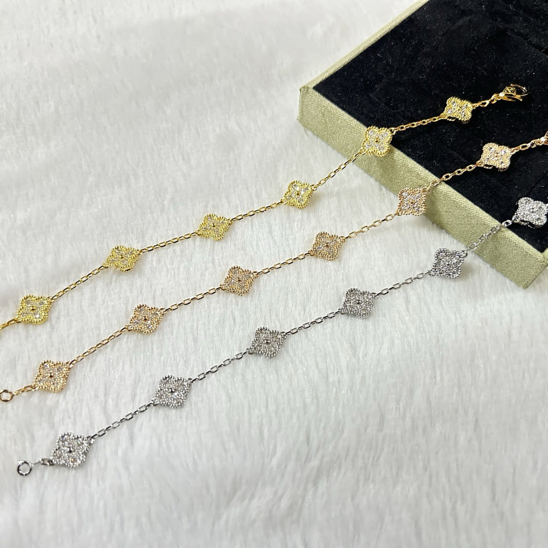 [Amore]CLOVER 6 MOTIF DIAMOND BRACELET
