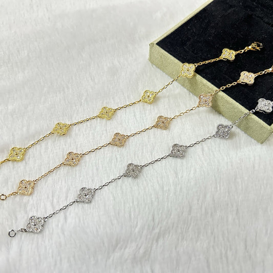 [Amore]CLOVER 6 MOTIF DIAMOND BRACELET