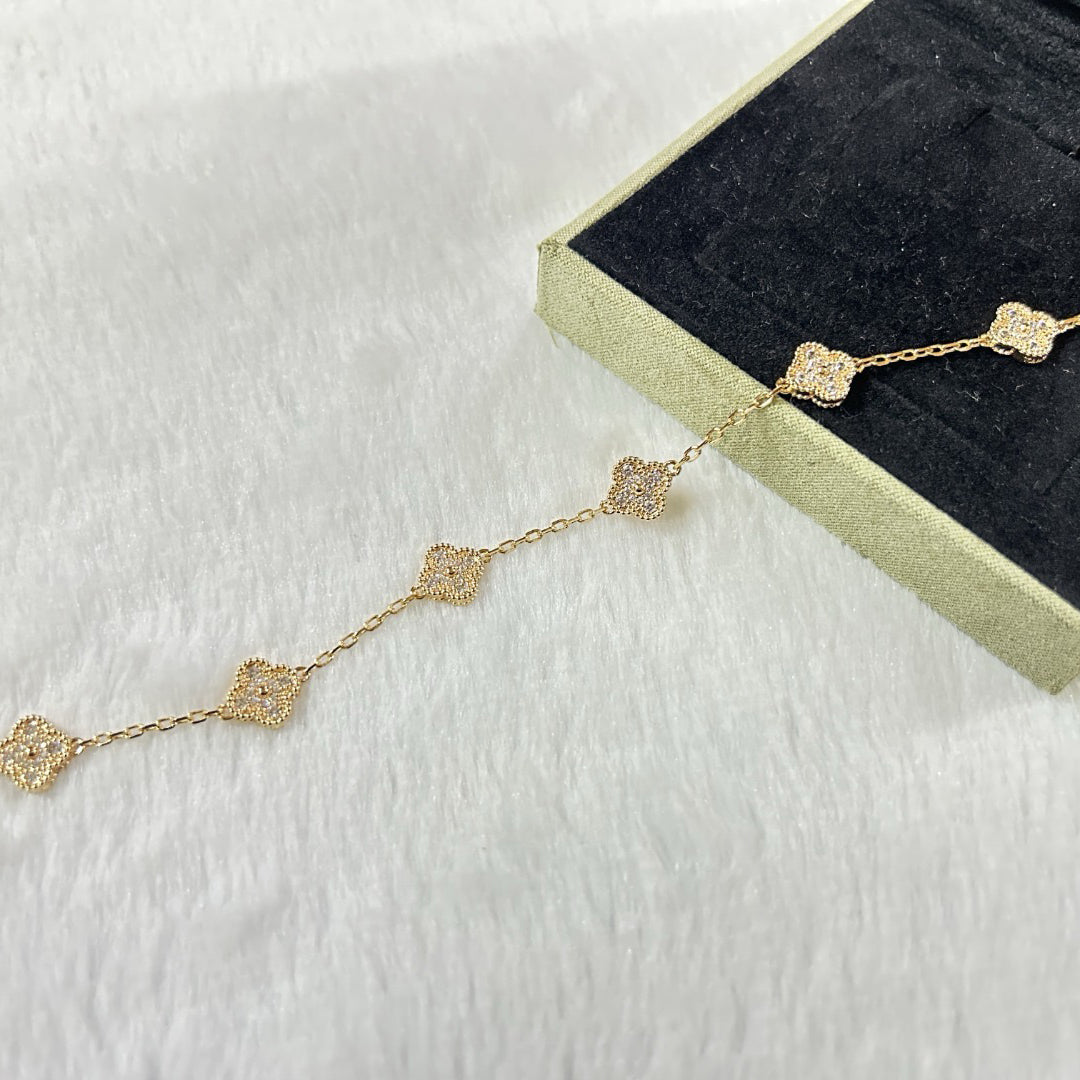 [Amore]CLOVER 6 MOTIF DIAMOND BRACELET