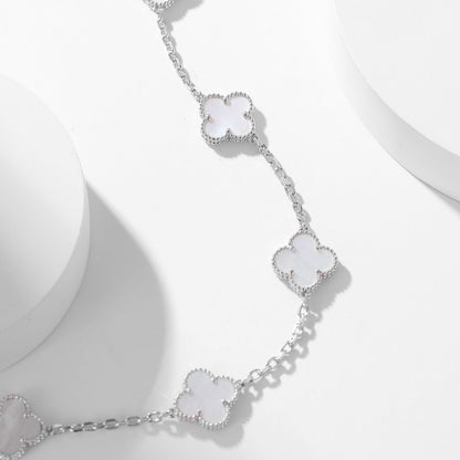 [Amore]CLOVER 10 MOTIFS WHITE MOTHER OF PEARL NECKLACE