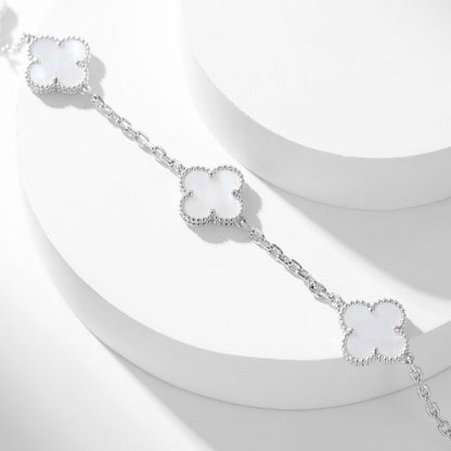 [Amore]CLOVER 10 MOTIFS WHITE MOTHER OF PEARL NECKLACE