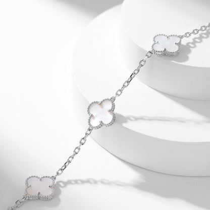 [Amore]CLOVER 10 MOTIFS WHITE MOTHER OF PEARL NECKLACE