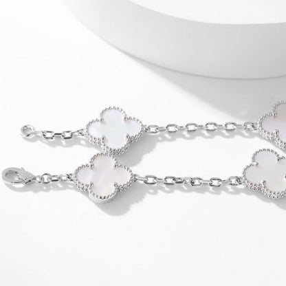[Amore]CLOVER 10 MOTIFS WHITE MOTHER OF PEARL NECKLACE