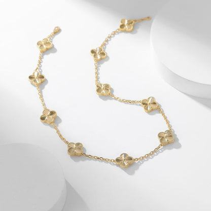[Amore]CLOVER 10 MOTIFS LASER NECKLACE