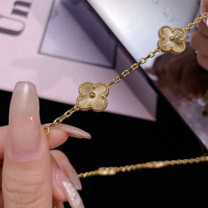 [Amore]CLOVER 10 MOTIFS LASER NECKLACE