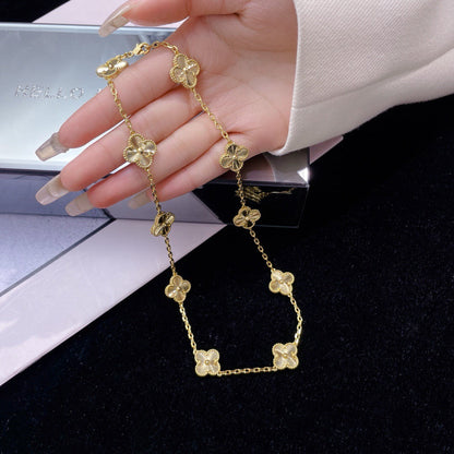 [Amore]CLOVER 10 MOTIFS LASER NECKLACE