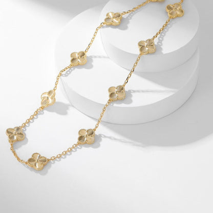 [Amore]CLOVER 10 MOTIFS LASER NECKLACE