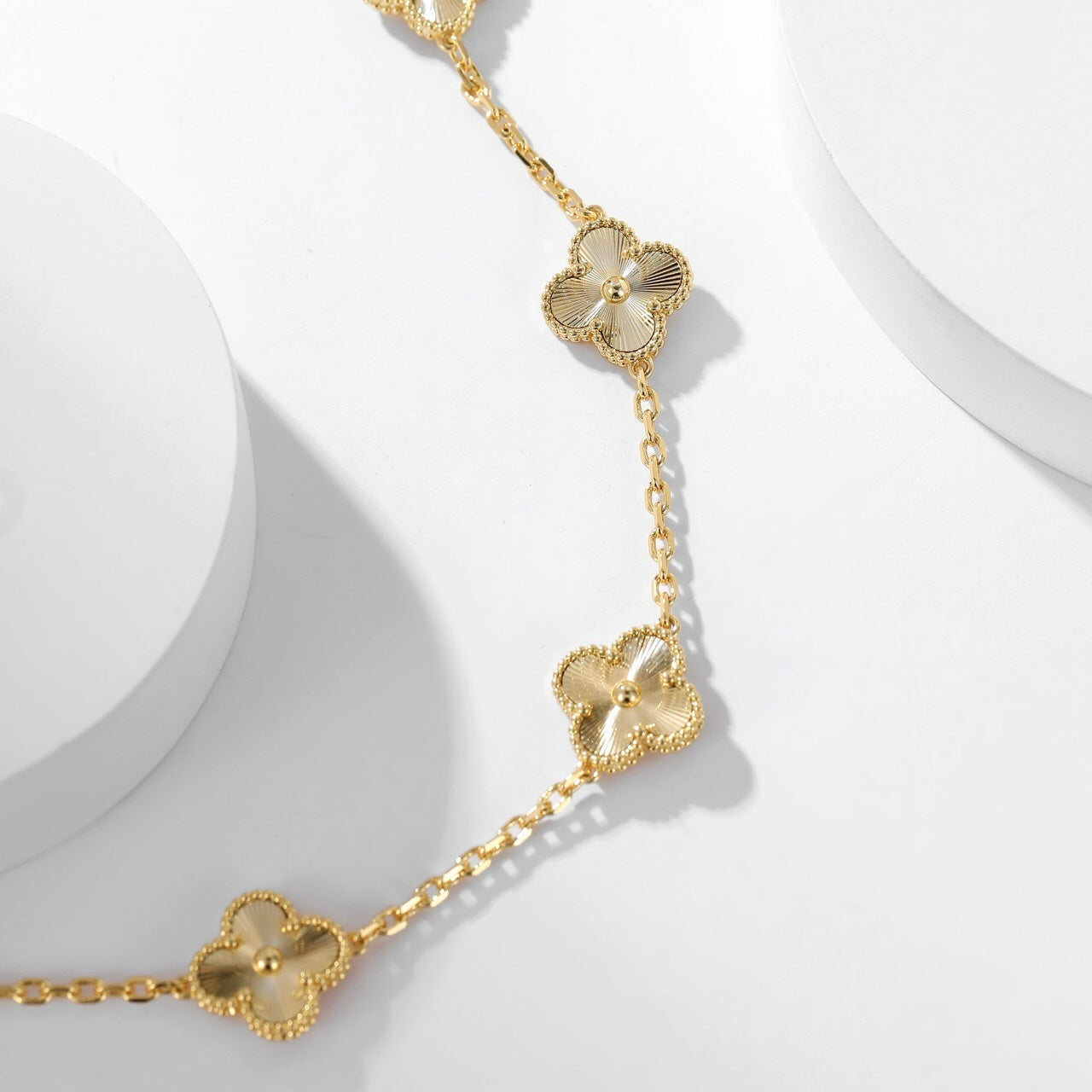 [Amore]CLOVER 10 MOTIFS LASER NECKLACE