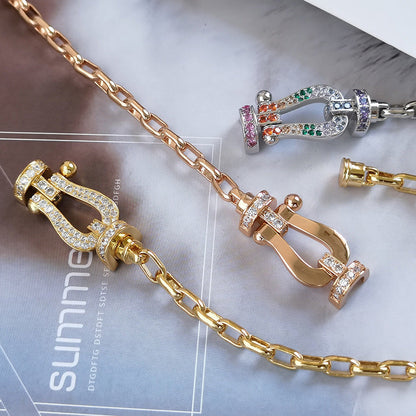[Amore]FORCE LARGE HORSESHOE CLASP  METAL BRACELET