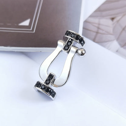 [Amore]FORCE LARGE HORSESHOE BLACK DIAMOND BRACELET SILVER