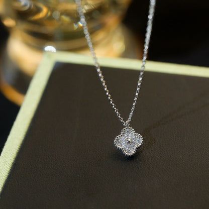 [Amore]CLOVER MINI 9.5MM PENDANT DIAMOND NECKLACE