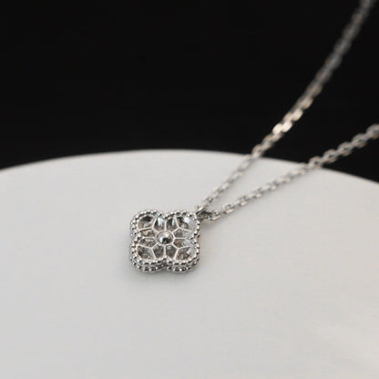 [Amore]CLOVER MINI 9.5MM PENDANT DIAMOND NECKLACE