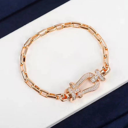 [Amore]FORCE LARGE HORSESHOE CLASP  METAL BRACELET