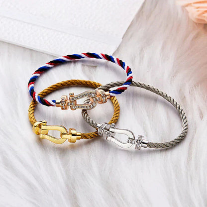 [Amore]FORCE LARGE HORSESHOE NO DIAMOND BRACELET GOLD